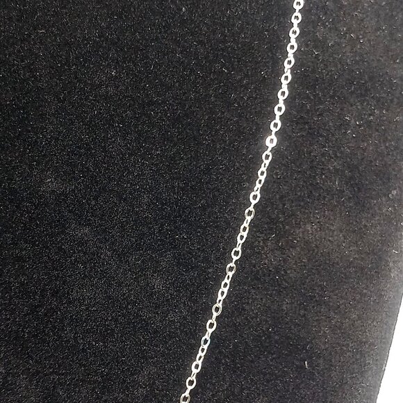 Women's 925 Sterling Silver Chain Necklace Blue Acrylic Beads Accents 18" Length - Picture 3 of 9